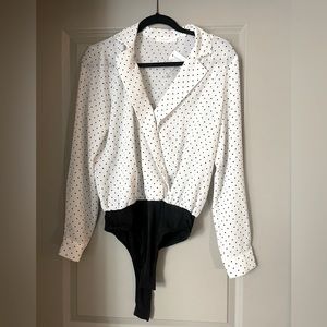 NWT Small Lush Black and White Bodysuit